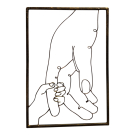 Wanddecoratie metaal vinger vasthouden