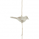 Decoratiehanger hout vogels Wit