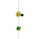 Decoratiehanger vilt met bijenkorf en bijen