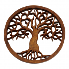 Wanddecoratie hout tree of life paneel L