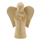 Beeld hout engel naturel S