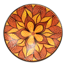 Schaal terracotta stippen mandala oranje S