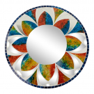 Spiegel mozaiek bloem verschillende kleuren