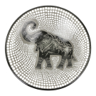 Schaal terracotta stippen olifant L