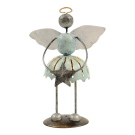 Metallengel mit Kleid und Stern mint S
