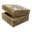 Opbergdoos hout levensboom white wash