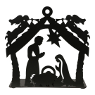 Waxinelichthouder ijzer kerststal open M