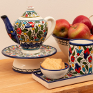 Serveerschaal keramiek floral