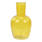 Vaas glas hoge hals geel