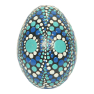 Maracas ei spiraal stippen blauw