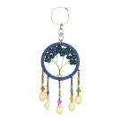 Sleutelhanger kralen levensboom blauw