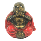 Beeld resin lachende boeddha rood