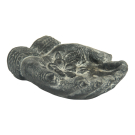 Incense holder resin hand grey