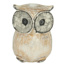 Beeld hout uil witte was L