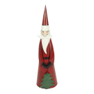 Beeld metaal kerstman rood