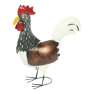 Beeld metaal hen bruin