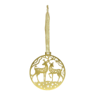 Hanger metaal 2 herten goud