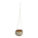 Hanger plantenpot kokosnoot zilver