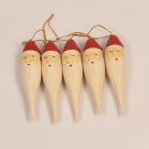 Ornament hout santa baard Set 5