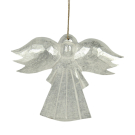 Hanger hour engel zilver was wit