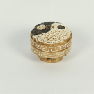 Opbergdoos bamvoe yin yang gehaakt