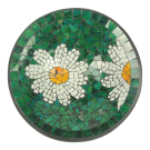 Schaal terracotta mozaiek bloem groen S