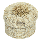 Doosje kralen beige M