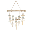 Hanger hout met kiezelstenen