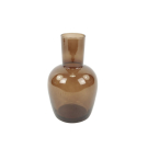 Vaas glas hoge hals bruin