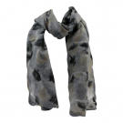 Sjaal van vilt grijs/zwart