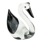 Figur Schwan aus Glas schwarz