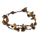 Armband edelstenen tijgeroog dubbel