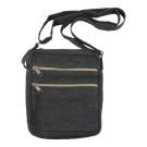 Schoudertas hennep groot zwart