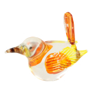 Beeld glas vogel oranje