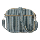 Schoudertas katoen boxy blauw