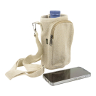 Schoudertas katoen fles/telefoon beige