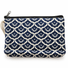 Make-up tas katoen print blauw Set 2 ass.