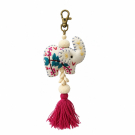Sleutelhanger katoen olifant wit