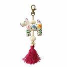 Sleutelhanger katoen hond wit