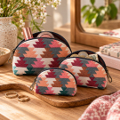 Make-up tasjes Dhaka multi groen Set 3