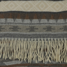 Omslagdoek wol mix grijs creme
