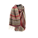 Omslagdoek wol mix rood bruin