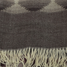 Omslagdoek wol mix rood beige