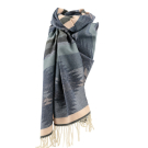 Omslagdoek wol mix blauw roze