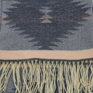 Omslagdoek wol mix blauw roze