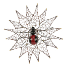 Wanddecor metaal spinneweb