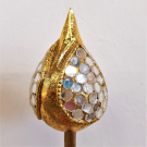 Houten Lotus op steel, gold