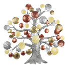 Wanddecor metaal boom cirkels koper