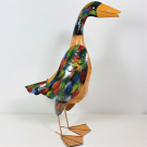 Metalen Eend, bonte kleuren 65 x 50 x 20 cm