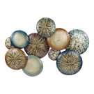 Wanddecor metaal grote cirkels pastel